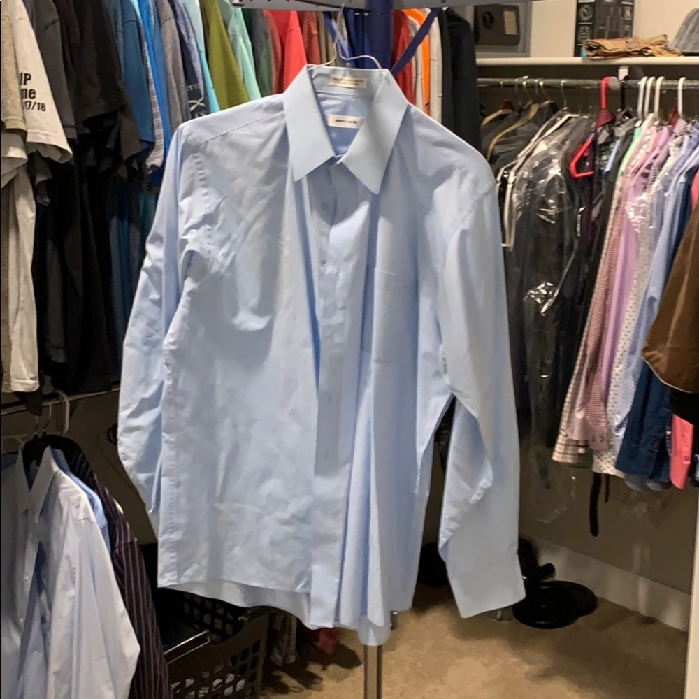 Pierre Cardin men’s dress shirt size 16 light blue